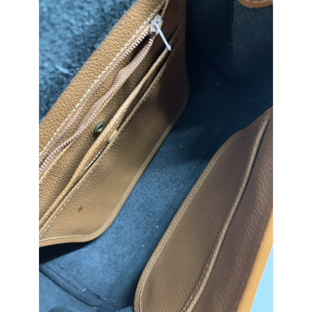 Dooney & Bourke All Weather Leather Vintage Top Handle Bag Black British Tan - Picture 8 of 15